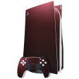 PlayStation 5 (PS5) DISC Edition GLOSSY BLACK ROSE Metallic Skin Hot on Sale