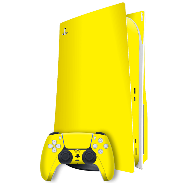 PlayStation 5 (PS5) DISC Edition GLOSSY Lemon Yellow Skin Online now