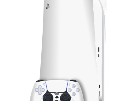 PlayStation 5 (PS5) DIGITAL EDITION GLOSSY JET WHITE Skin Online Sale