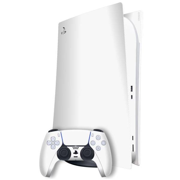 PlayStation 5 (PS5) DIGITAL EDITION GLOSSY JET WHITE Skin Online Sale