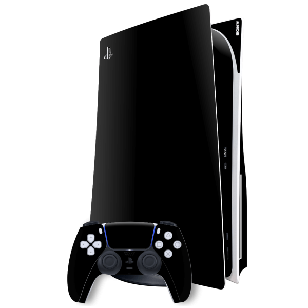 PlayStation 5 (PS5) DISC Edition High Gloss JET BLACK Skin Online