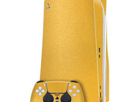 PlayStation 5 (PS5) DISC Edition YELLOW MATT Metallic Skin Discount