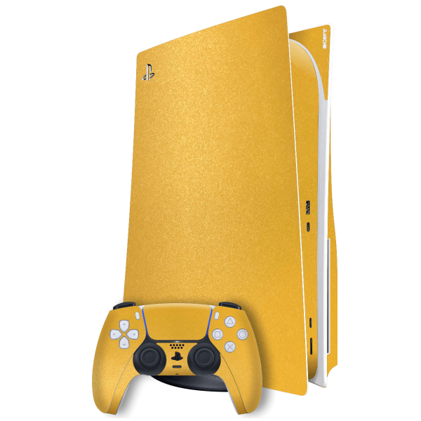 PlayStation 5 (PS5) DISC Edition YELLOW MATT Metallic Skin Discount