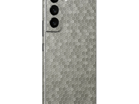 Samsung Galaxy S22+ PLUS LUXURIA 3D TEXTURED SILVER HONEYCOMB Skin Online now