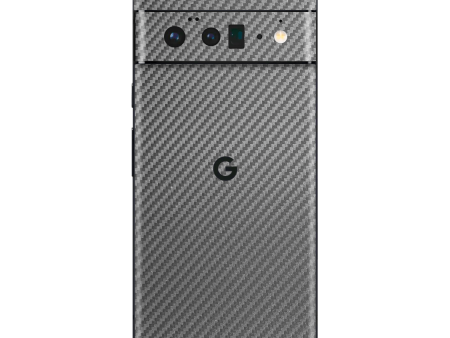 Google Pixel 6 PRO 3D Textured CARBON Fibre Skin - Metallic Grey For Discount