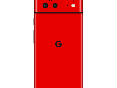 Google Pixel 6 GLOSSY Bright Red Skin Fashion