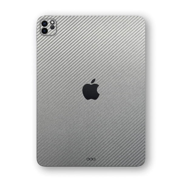 iPad PRO 12.9  (2021) Textured CARBON Fibre Skin - Grey Metallic Discount