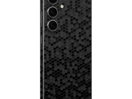 Samsung Galaxy S24(FE) LUXURIA BLACK HONEYCOMB 3D TEXTURED Skin Cheap