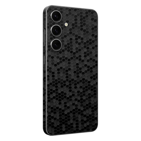 Samsung Galaxy S24(FE) LUXURIA BLACK HONEYCOMB 3D TEXTURED Skin Cheap