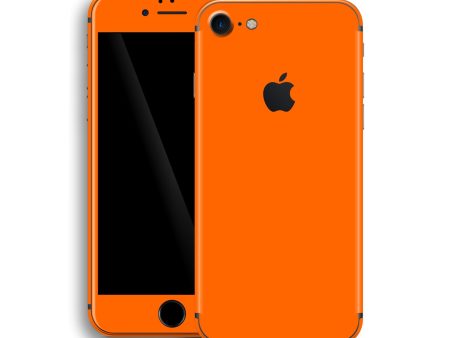 iPhone 8 GLOSSY Orange Skin Online now