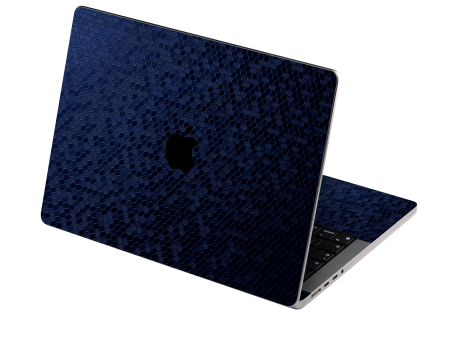 MacBook PRO 16” (2024, M4) LUXURIA Navy Blue HONEYCOMB 3D TEXTURED Skin Fashion