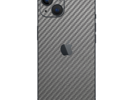 iPhone 13 MINI 3D Textured CARBON Fibre Skin - Metallic Grey Fashion