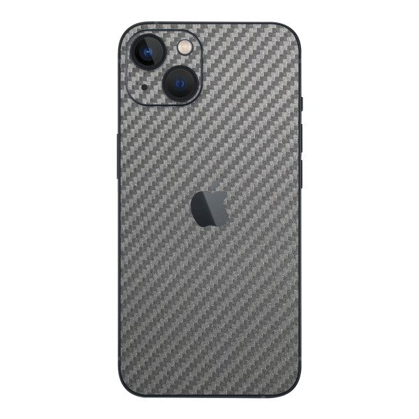 iPhone 13 MINI 3D Textured CARBON Fibre Skin - Metallic Grey Fashion