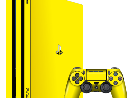 Playstation 4 PRO (PS4 Pro) GLOSSY Lemon Yellow Skin Online