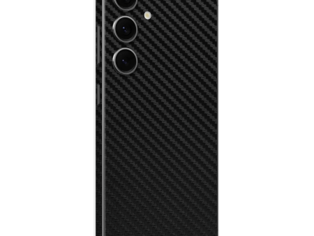 Samsung Galaxy S24(FE) Textured CARBON Fibre Skin - BLACK For Cheap