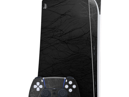 PlayStation 5 (PS5) DIGITAL EDITION LUXURIA BLACK WEB Textured Skin Online