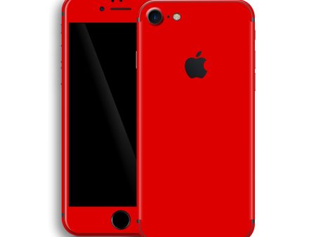 iPhone 8 GLOSSY Bright Red Skin Hot on Sale