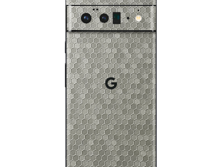 Google Pixel 6 PRO LUXURIA SILVER HONEYCOMB 3D TEXTURED Skin Online now