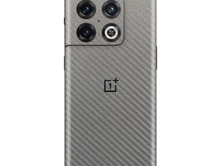 OnePlus 10 PRO Textured CARBON Fibre Skin - Metallic GREY For Cheap