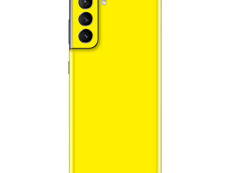 Samsung Galaxy S21 GLOSSY Lemon Yellow Skin Online Hot Sale