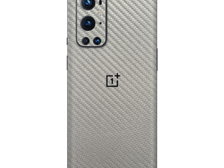 OnePlus 9 PRO 3D Textured CARBON Fibre Skin - Metallic Grey Hot on Sale