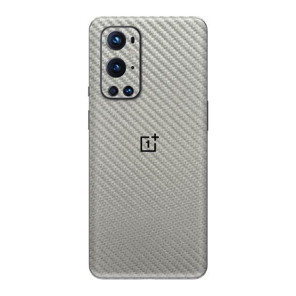 OnePlus 9 PRO 3D Textured CARBON Fibre Skin - Metallic Grey Hot on Sale