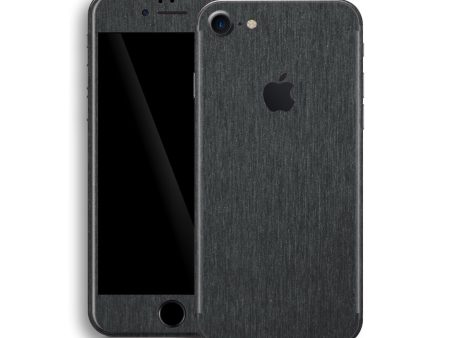 iPhone 8 BRUSHED BLACK Metallic Skin Discount