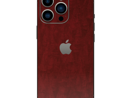 iPhone 15 PRO LUXURIA Scarlet Satin Wood Skin Online Sale