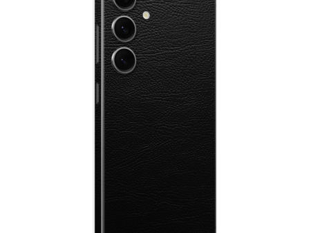 Samsung Galaxy S24(FE) LUXURIA RIDERS Black LEATHER Textured Skin Online now