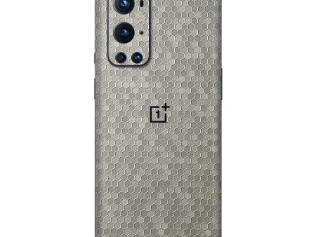 OnePlus 9 PRO LUXURIA SILVER HONEYCOMB 3D TEXTURED Skin Cheap