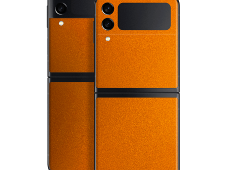 Samsung Galaxy Z Flip 3 GLOSSY FIERY ORANGE TUNING Metallic Skin Online