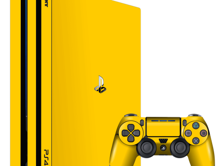 Playstation 4 PRO (PS4 Pro) GLOSSY Golden Yellow Skin Online