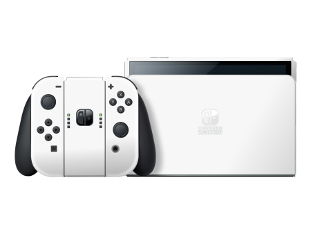 Nintendo Switch OLED GLOSSY JET WHITE Skin For Cheap