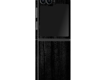 Samsung Z Flip 6 LUXURIA BLACK CHARCOAL Textured Skin on Sale