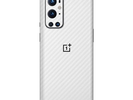 OnePlus 9 PRO 3D Textured CARBON Fibre Skin - WHITE Online now