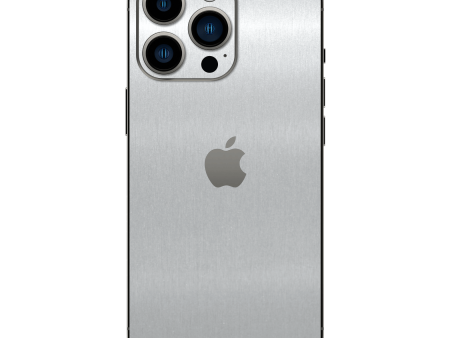 iPhone 14 PRO BRUSHED ALUMINIUM Metallic Skin For Cheap