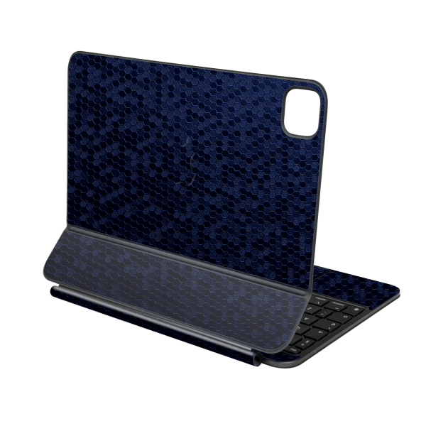 Magic Keyboard for iPad PRO 13” (M4, 2024) LUXURIA Navy Blue HONEYCOMB 3D TEXTURED Skin For Cheap