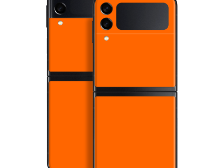 Samsung Galaxy Z Flip 3 GLOSSY Orange Skin Cheap