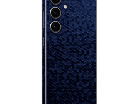 Samsung Galaxy S24(FE) LUXURIA Navy Blue HONEYCOMB 3D TEXTURED Skin Online now