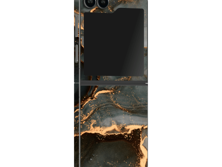 Samsung Z Flip 6 SIGNATURE AGATE GEODE Deep Forest Skin For Cheap