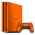 Playstation 4 PRO (PS4 Pro) GLOSSY ORANGE Skin Sale