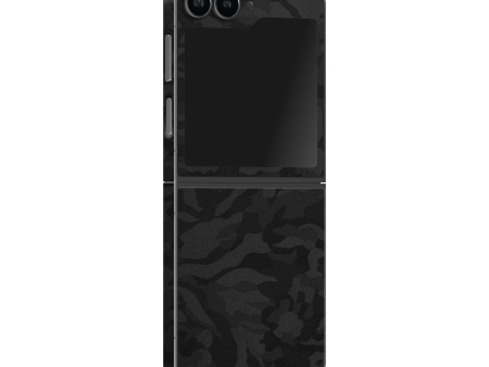 Samsung Z Flip 6 Luxuria BLACK CAMO 3D TEXTURED Skin Online Sale