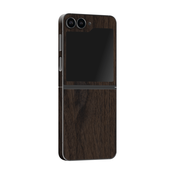 Samsung Z Flip 6 LUXURIA Textured DARK WALNUT Skin on Sale