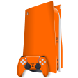 PlayStation 5 (PS5) DISC Edition GLOSSY ORANGE Skin Cheap