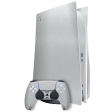 PlayStation 5 (PS5) DISC Edition BRUSHED ALUMINIUM Metallic Skin Online Sale