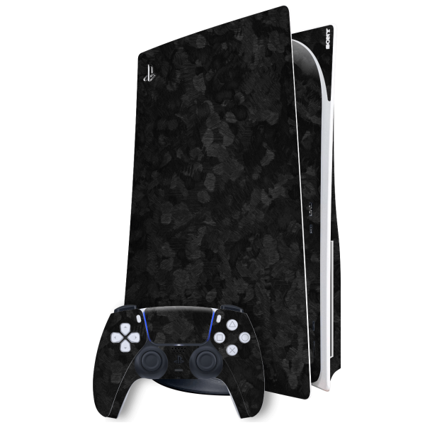 PlayStation 5 (PS5) DISC Edition FORGED CARBON Fibre 3D Textured Skin For Sale