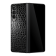 Samsung Galaxy Z FOLD 3 LUXURIA BLACK ALLIGATOR Leather Skin Supply