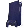 PlayStation 5 (PS5) DISC Edition BRUSHED BLUE Metallic Skin Online now