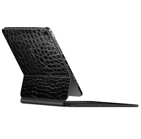 Magic Keyboard for iPad Pro 12.9  (Gen 3-4) LUXURIA BLACK ALLIGATOR Leather Textured Skin Online Hot Sale