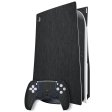 PlayStation 5 (PS5) DISC Edition BRUSHED BLACK Metallic Skin For Cheap